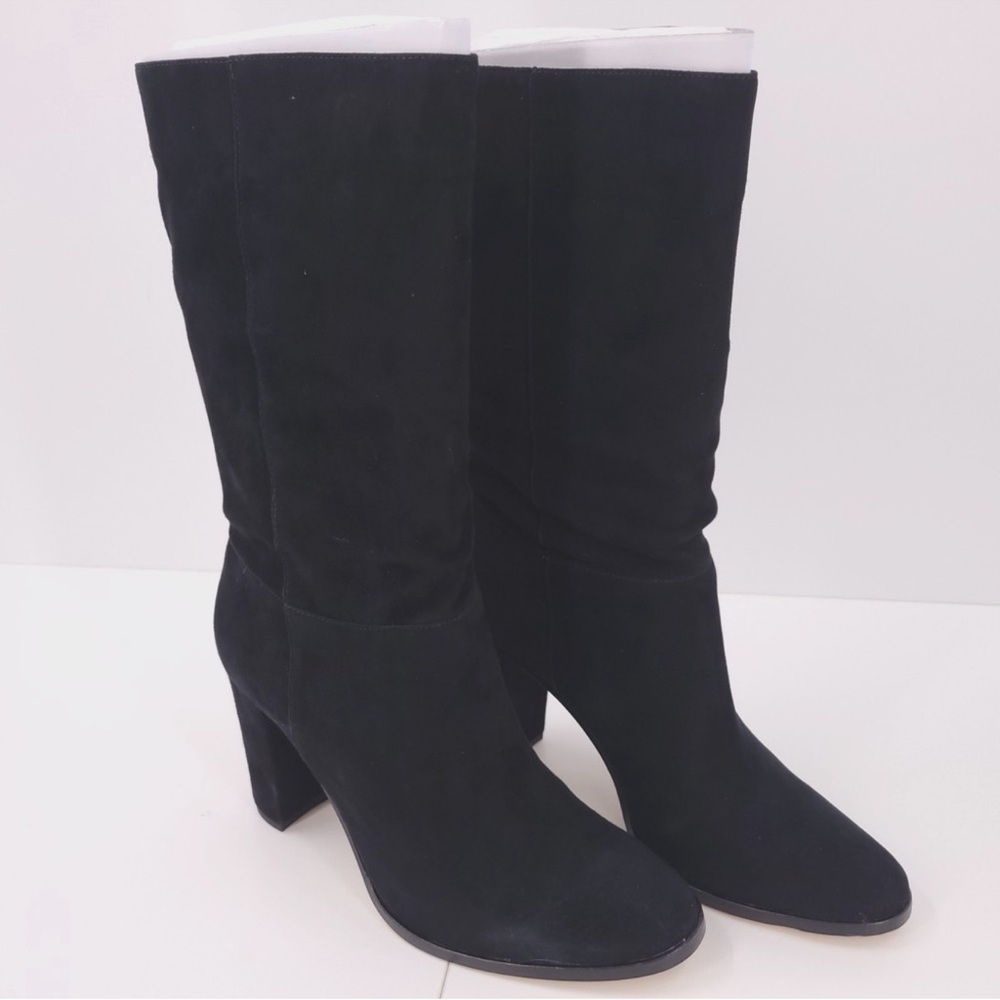 Ralph Lauren Artizan II Mid-Shaft Boots Black Suede Womens 8.5B B
